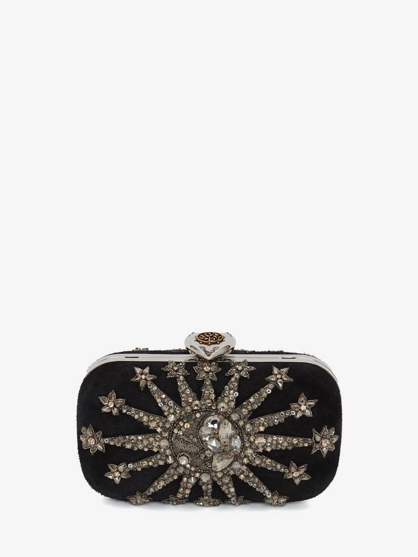 Bolsos De Mano Alexander McQueen Crystal Embroidered Heart Mujer - Negros - Mexico 364-WYXOBD